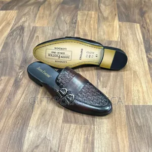 Black John Foster Leather Mules