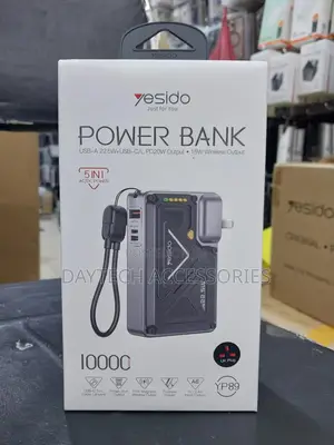 Yesido Ac+Dc Wireless Charging 10,000mah 22.5w Power Bank -Yp89