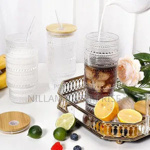 *475ml Glass Cuptumbler With Straw and Lid*