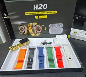 H20 Ultra Smart Watch With Bluetooth Wireless Earphones