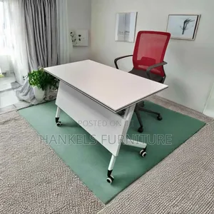 Multi-Purpose Foldable Office Table -- Wooden Top