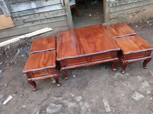 Heavy Duty Mahogany Coffee Table Set
