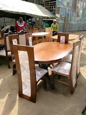 6- Seater Oval Shaped Dinning Table Set