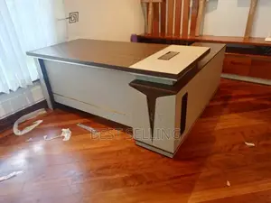 Executive Office Desk White Brown