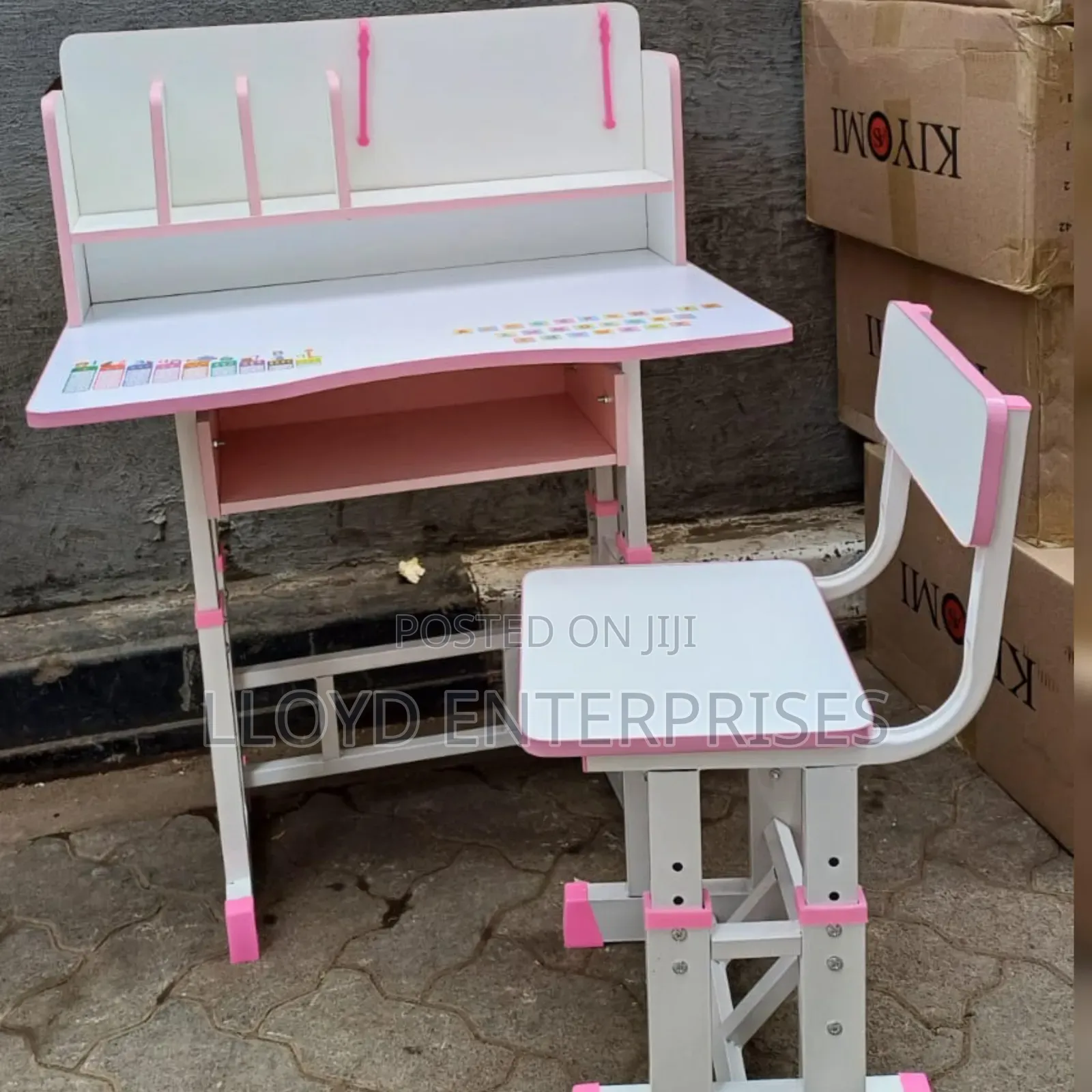 Pink Kids Study Table