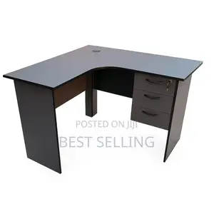 Grey L-Shape Study Desk
