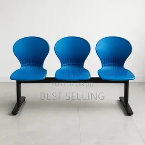 3 Seater Blue Waiting Chairs