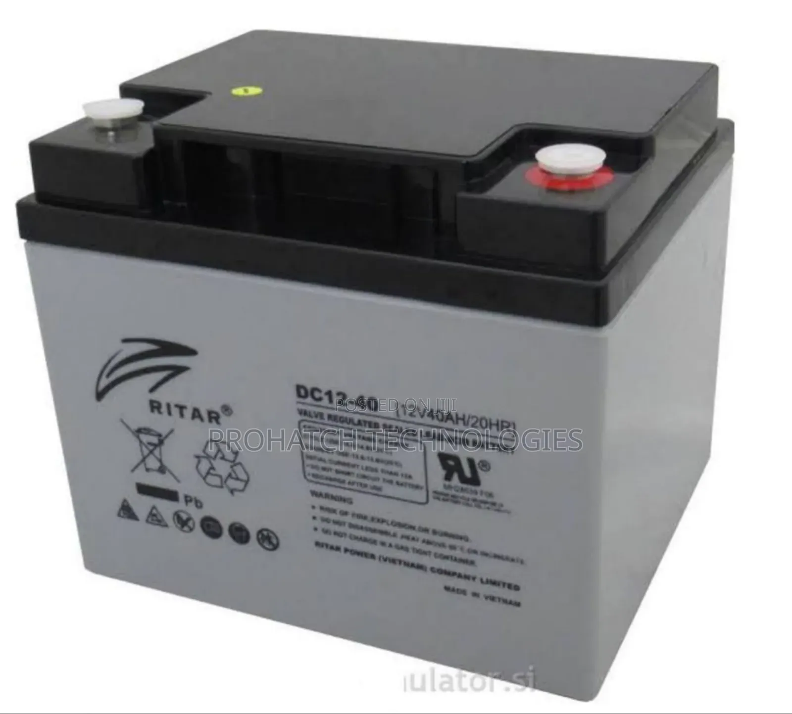 40ah Lead Acid Ritar Battery