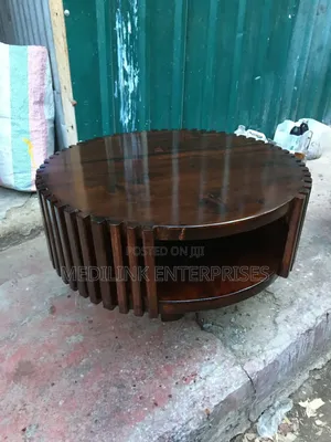 Wooden Round Crafted Coffee Table