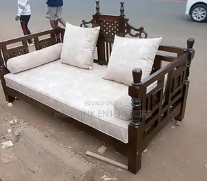 Wood Mix Upholstered Swahili Sofa Beds(Outdoor Indoor)