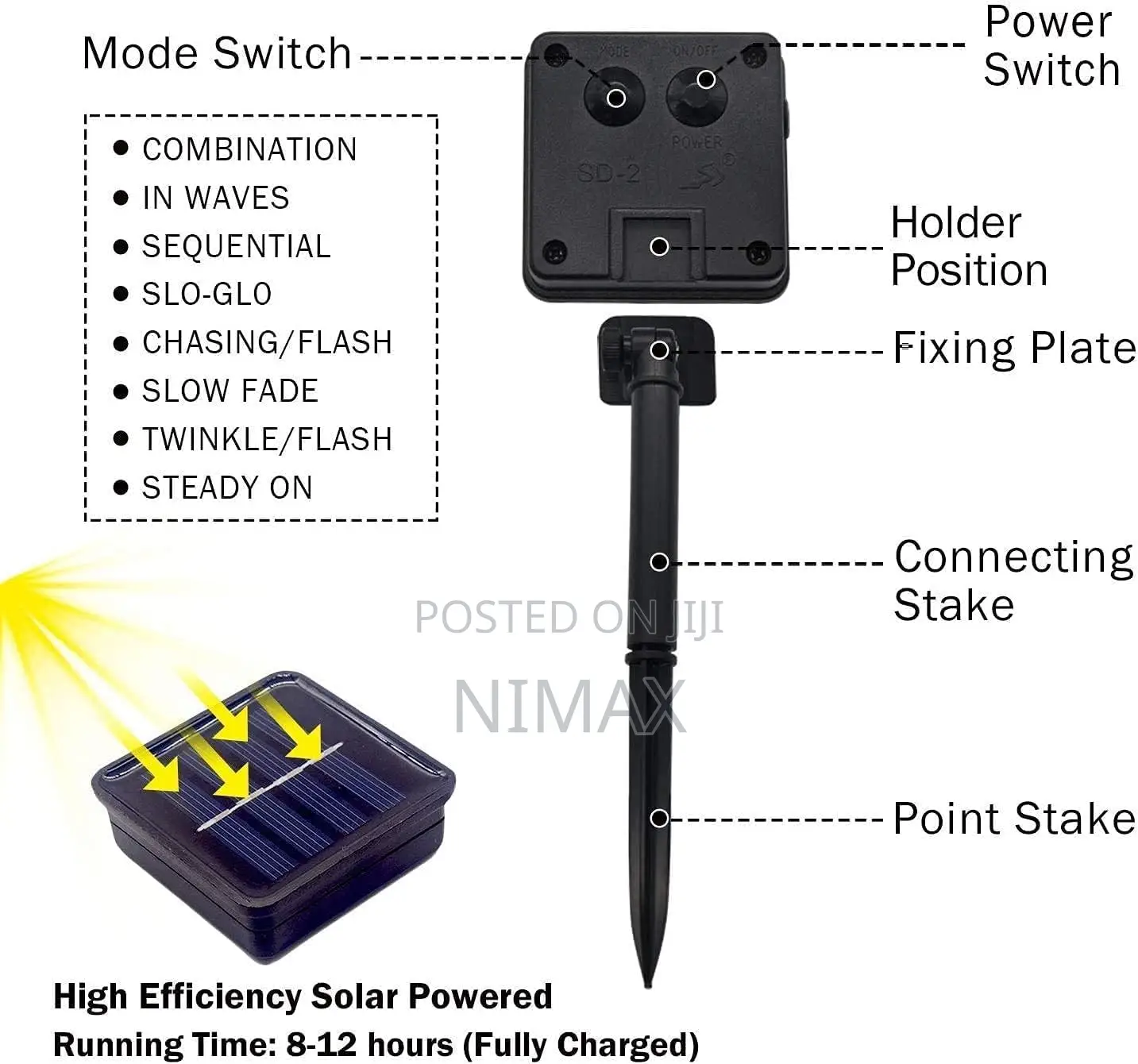 Solar String Lights Outdoor Waterproof,