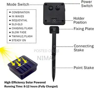 Solar String Lights Outdoor Waterproof,