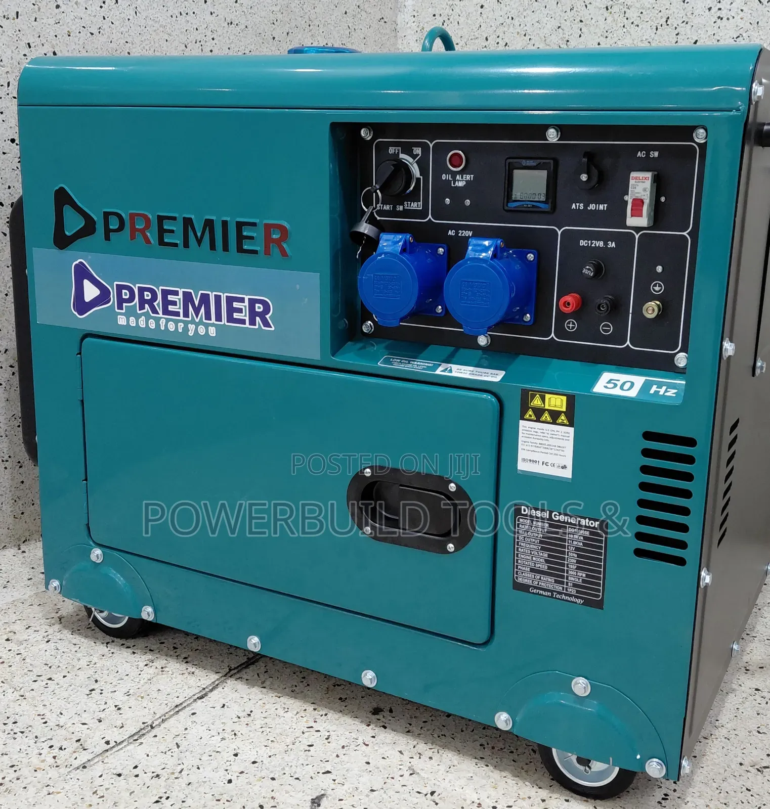 Premier 11/12kva Silent Diesel Generator Single Phase