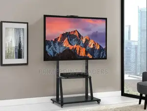 Mobile Tv Trolley Stand With Wall Mount Prices; Fits 32-75 Inches