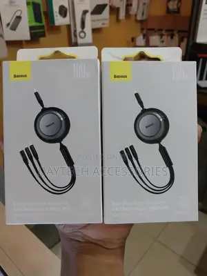 Baseus Retractable 3-in-1 Fast Charging Data Cable Typec to M+L+C 100w