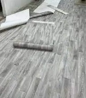 Cream Mkeka Wa Mbao Vinyl Carpet