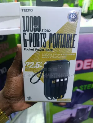 Tecno S101q 10000mah Portable Powerbank 22.5w Fast Charging