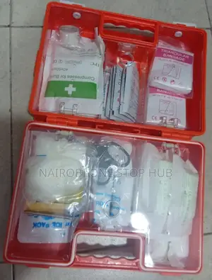 Comprehensive Medical First Aid Box Containing Triangular Bandages