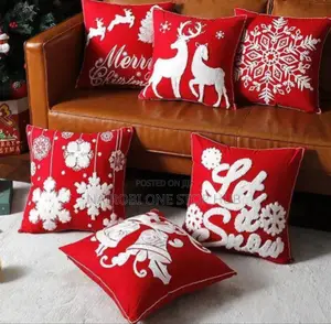 6pc Christmas Themed Pillow Cover