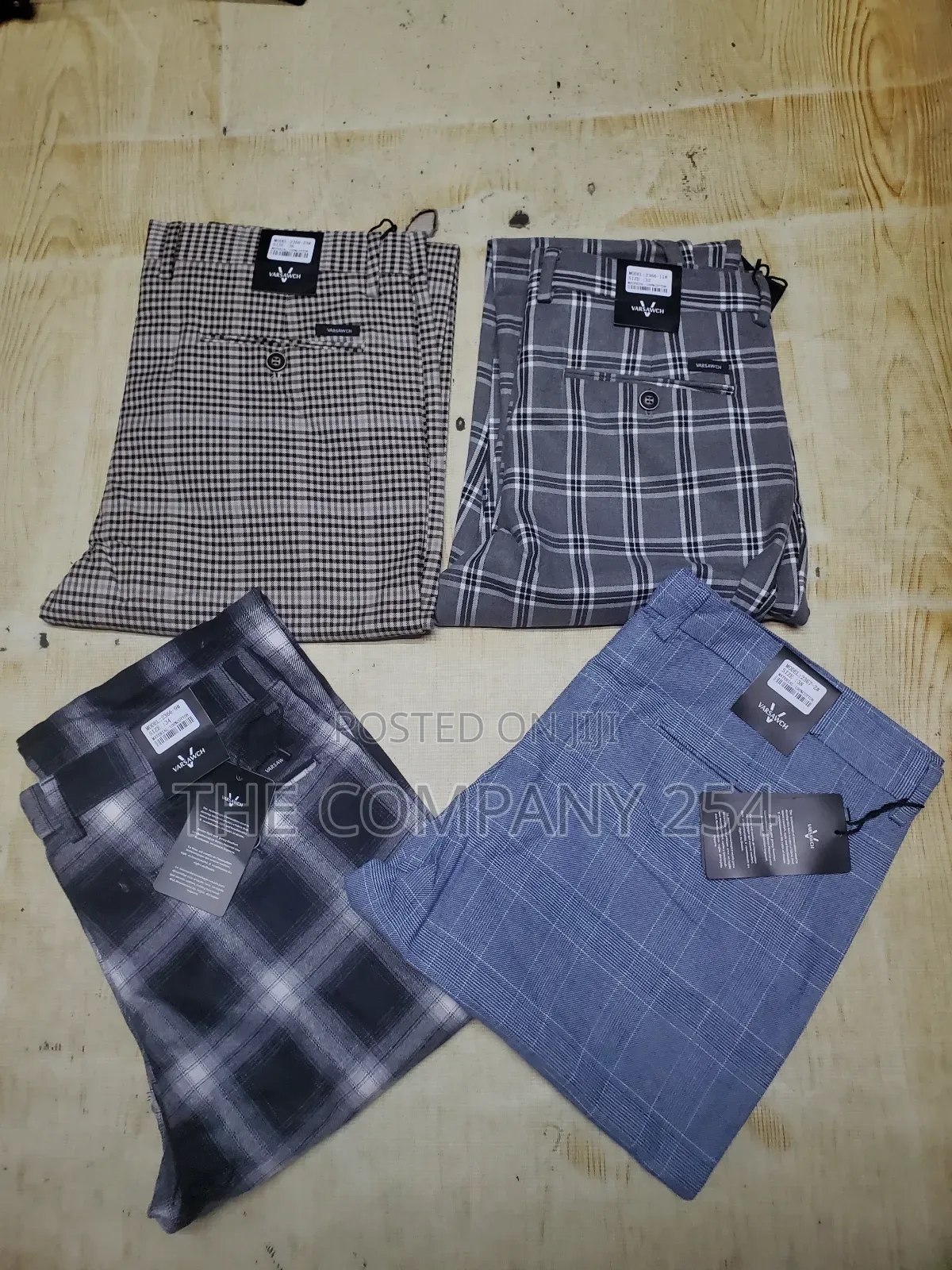 Quality Semi Casual Checked Vintage Trousers