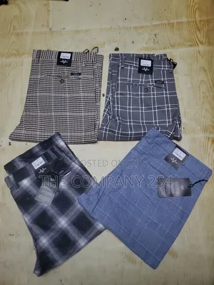 Quality Semi Casual Checked Vintage Trousers