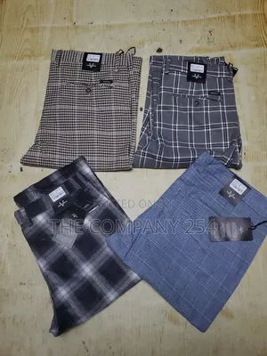 Quality Semi Casual Checked Vintage Trousers