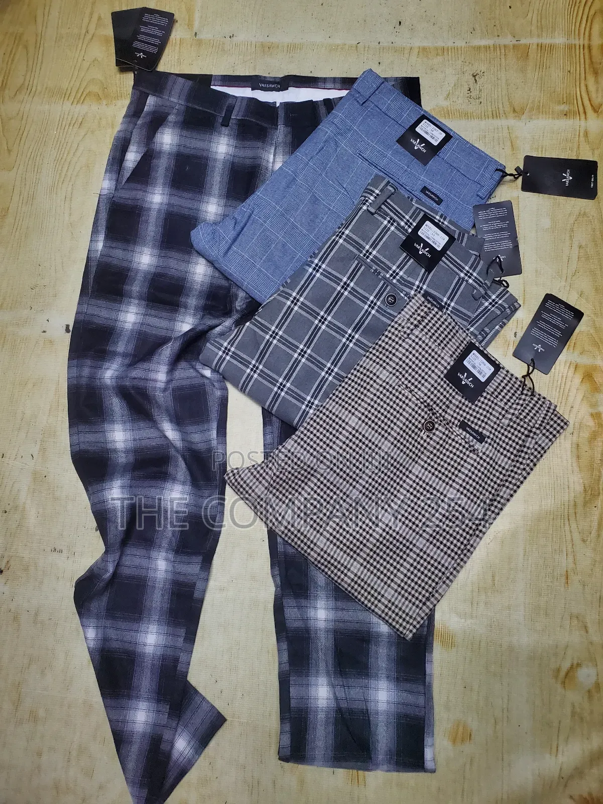 Quality Semi Casual Checked Vintage Trousers