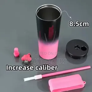 710ml Stainless Steel Coffee Mug With Straw.
 