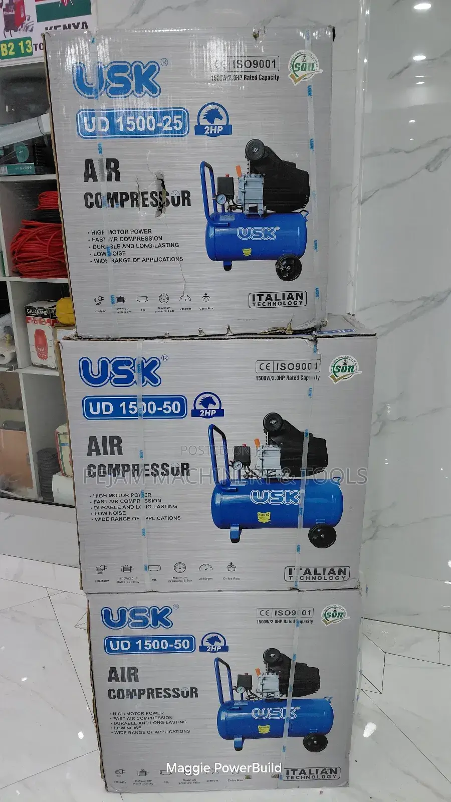 Electric Direct 50l Compressor 1500w/2hp