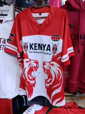 Kenyan Rugby Jerseys White Red Kit