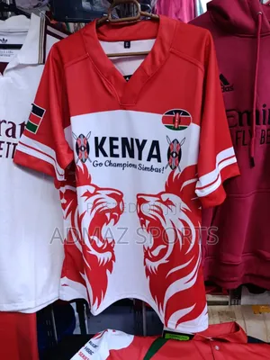 Kenyan Rugby Jerseys White Red Kit