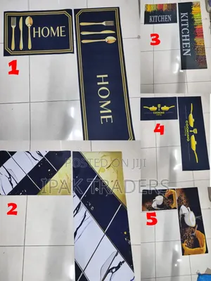 *2pcs Kitchen Mats
 Rubber Bottom
Sizes : 120*40cm
 60*40cm