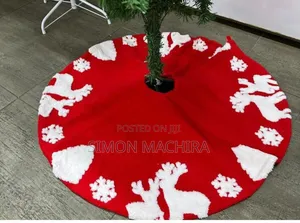 Snowflake Reindeer Christmas Tree Skirt