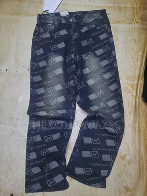 Quality Casual Denim Designer Men Baggy Jeans Trouser