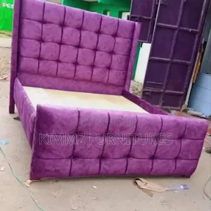 Purple Buttoned Chester Bed