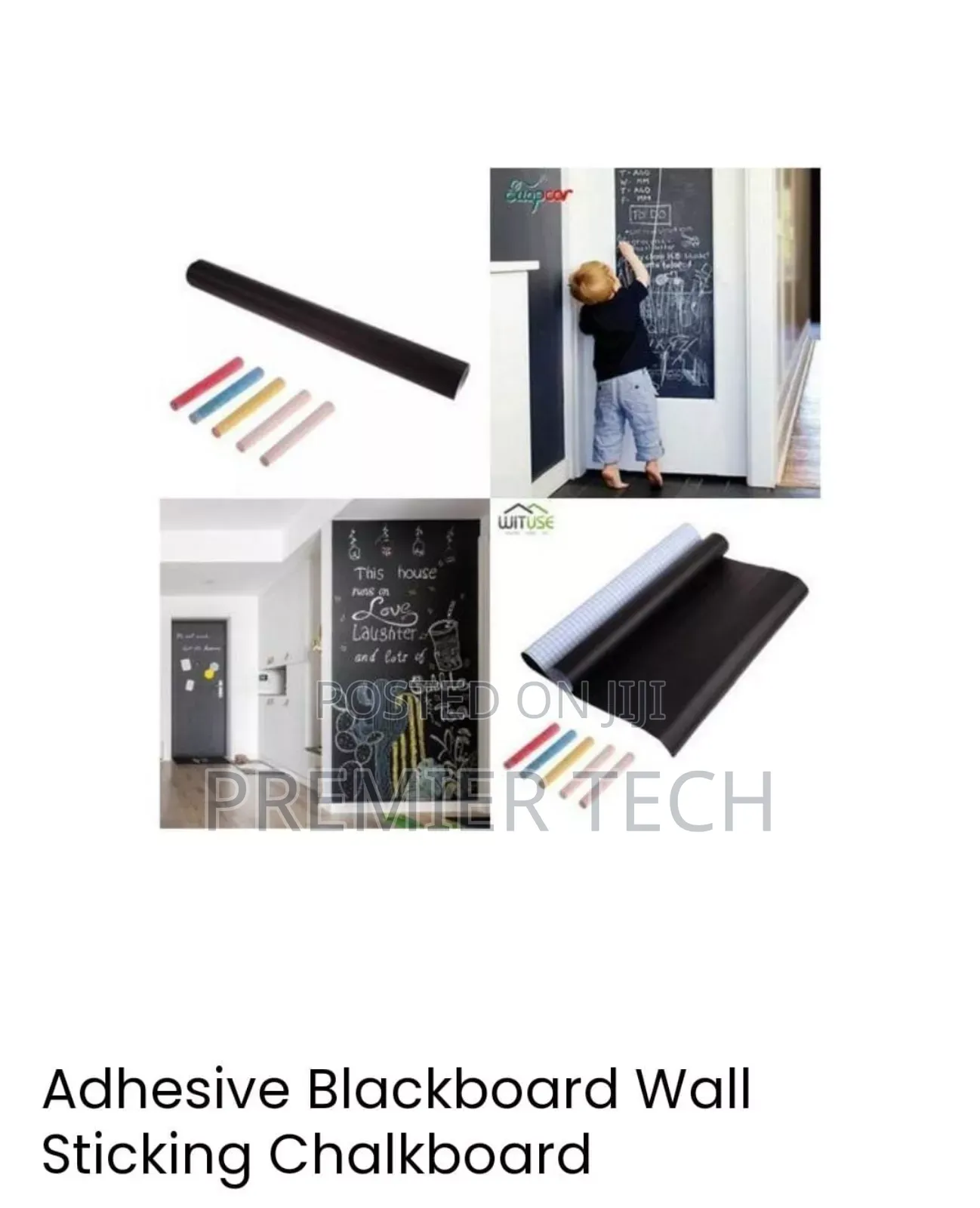 Adhesive Black Board Paper With 5 Chalks