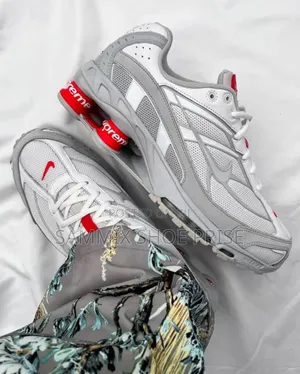 Supreme White Nike Shox Sneakers