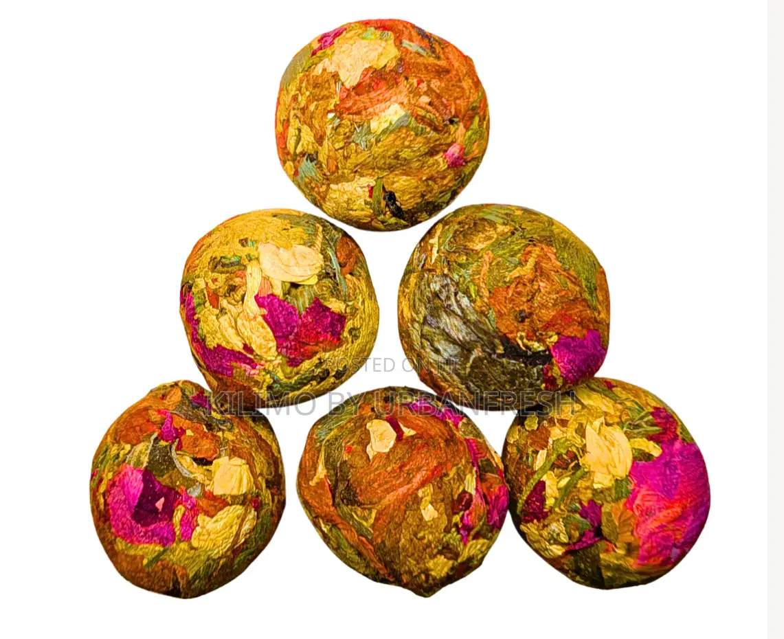 Flower Teaballs Combined With Black Tea
