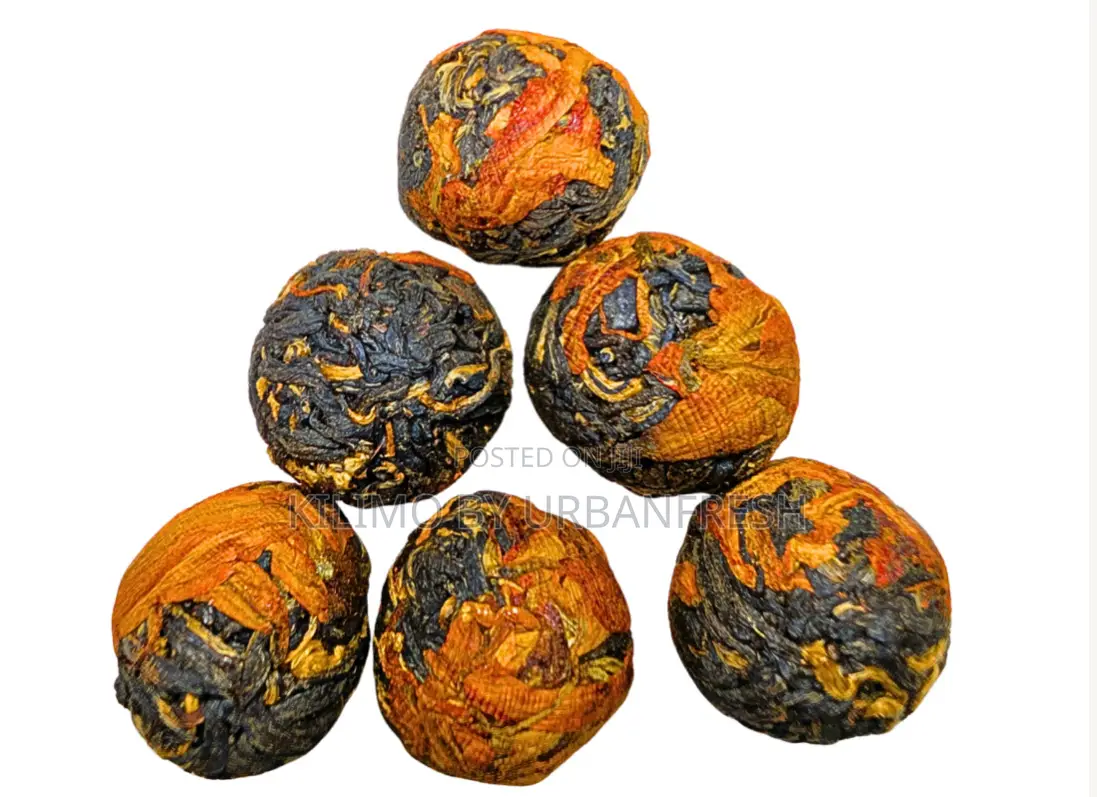 Flower Teaballs Combined With Black Tea