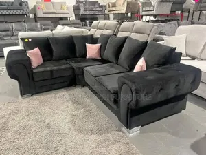Black Velvet Sofa