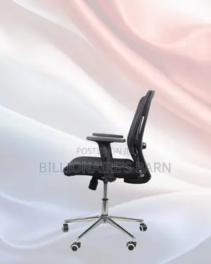 Ergonomic Mid-Back Chair With Chrome Base | Chrome Base, Modern Look