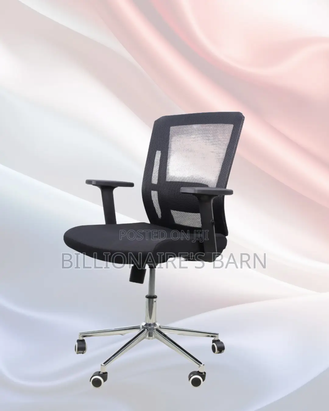 Ergonomic Mid-Back Chair With Chrome Base | Chrome Base, Modern Look