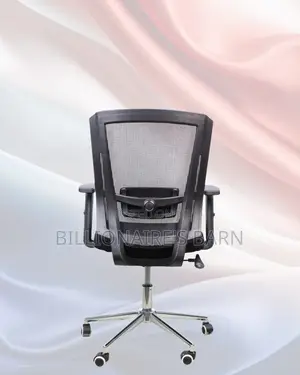 Ergonomic Mid-Back Chair With Chrome Base | Chrome Base, Modern Look