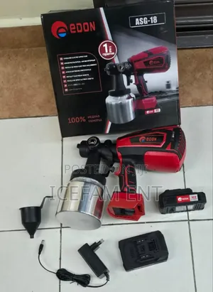 Edon 750ml Cordless Spray Gun With Metallic Tank/18v Spray Gun