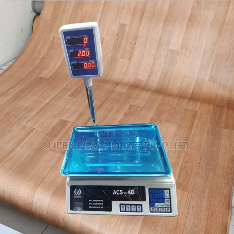 Acs 40 Digital 40kgs Led Weight and Price Computing Scale
