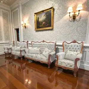 Hand Carving Antique Design 7 Seater Ex- Uk Rosewood Sofa High Quality