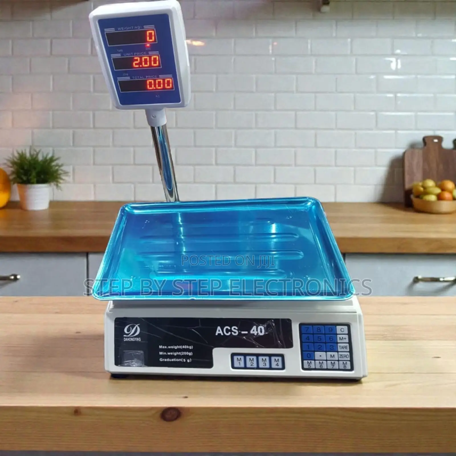 Acs 40 40kgs Digital Price Computing Scale With Led Display Battery