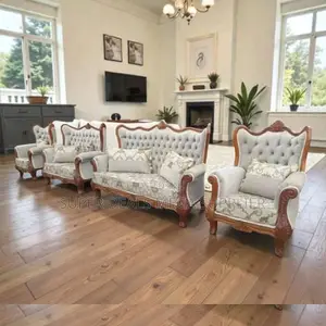 Ex- Uk Hand Carving Antique Design 7 Seater Solid Rosewood Sofa Set