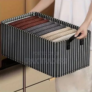  Stripped Fabric Closet Organizer 
 