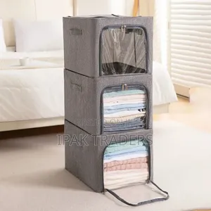 56lfoldable Zipped Closet Organizer